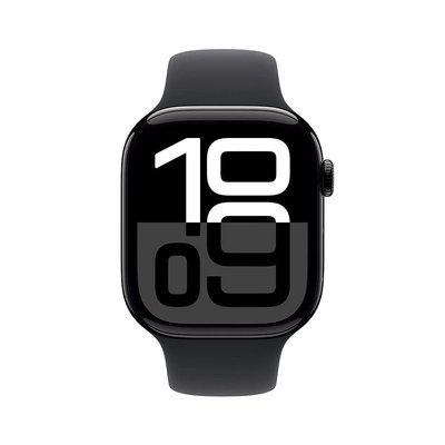 Apple Watch Series 10 GPS 46mm Aluminium Case with Black Sport Band - S/M