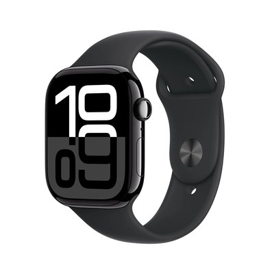 Apple Watch Series 10 GPS 46mm Aluminium Case with Black Sport Band - M/L