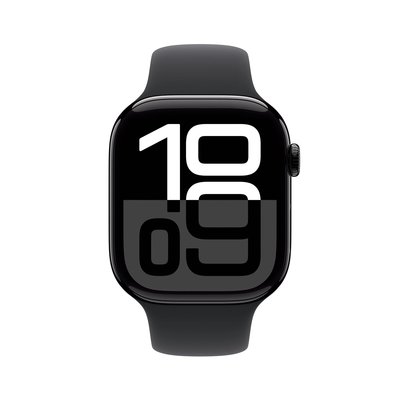 Apple Watch Series 10 GPS 46mm Aluminium Case with Black Sport Band - M/L