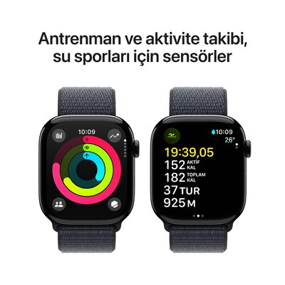 Apple Watch Series 10 GPS 42mm Aluminium Case with Ink Sport Loop