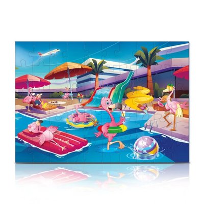 Star Flamingo Partisi, 2X50 Parça Puzzle