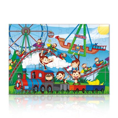 Star Maymun Lunaparkı 2X50 Parça Puzzle