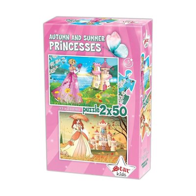 Star Sonbahar Ve Yaz Prensesleri  2X50 Parça Puzzle