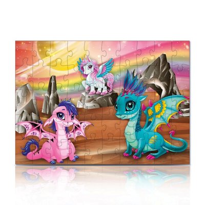 Star Unicorn Evreni 50 Parça Puzzle