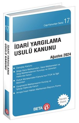 İdari Yargılama Usulü Kanunu Ağustos 2024 - Cep Kanunları Serisi