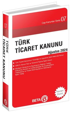 Türk Ticaret Kanunu Ağustos 2024 - Cep Kanunları Serisi