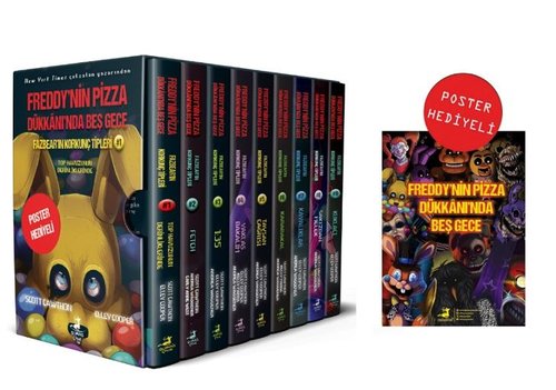 Fazbear'ın Korkunç Tipleri Seti - 9 Kitap Takım - Poster Hediyeli Kutulu