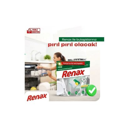 Renax Bulaşık Makinesi Kapsülü Hepsi Bir Arada 10'lu