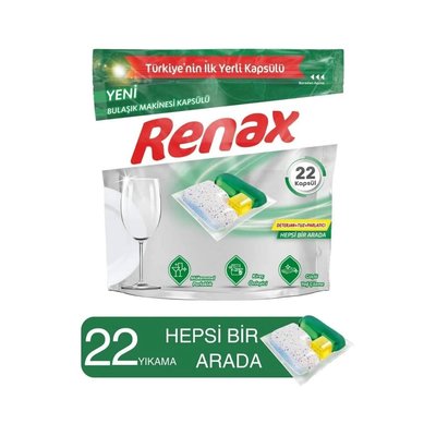 Renax Hepsi Bir Arada Bulaşık Makinesi Tableti 22'li