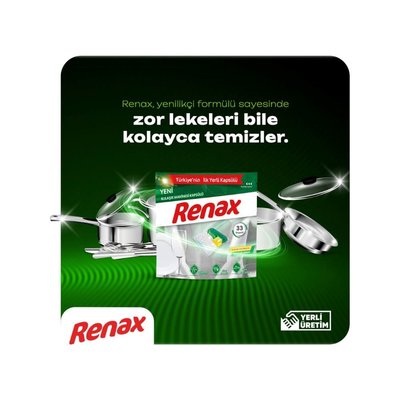 Renax Hepsi Bir Arada Bulaşık Makinesi Tableti 33'lü