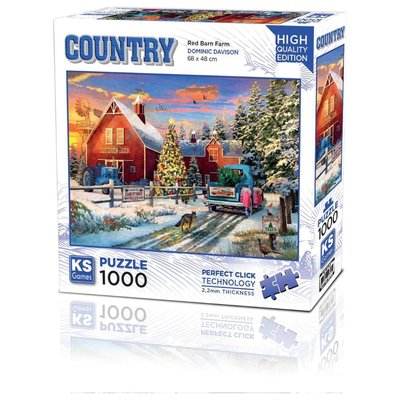 KS Games Red Barn Farm 1000 Parça Puzzle