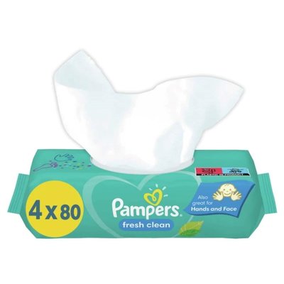 Prima Pampers Baby Islak Islak Havlu Temiz Ve Ferah 80'li (4x80) 320 Yaprak