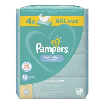 Prima Pampers Baby Islak Islak Havlu Temiz Ve Ferah 80'li (4x80) 320 Yaprak