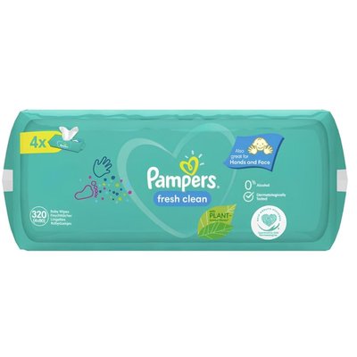 Prima Pampers Baby Islak Islak Havlu Temiz Ve Ferah 80'li (4x80) 320 Yaprak