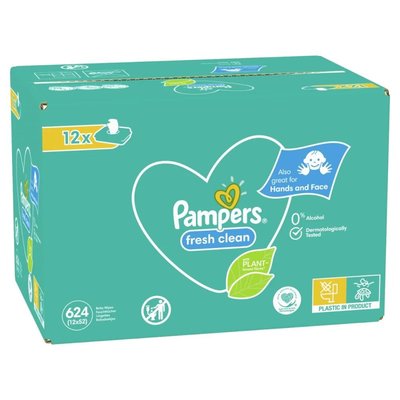 Prima  Pampers Baby Islak Havlu Temiz Ve Ferah (12x52) 624 Yaprak