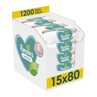 Prima Pampers Baby Sensitive Hassas Islak Bebek Havlusu (15x80) 1200 Yaprak