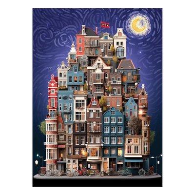 Anatolian Puzzle Amsterdam Starry Night 1000 Parça Puzzle