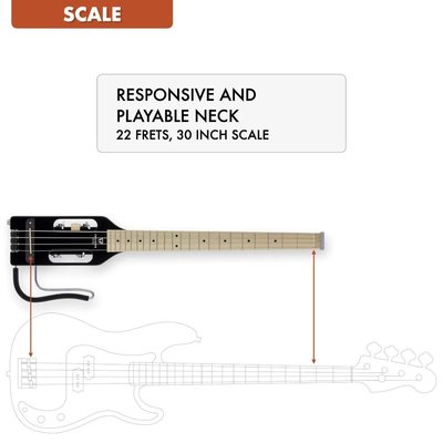 Traveler ULBBKGMP Ultra Light Siyah Bas Gitar