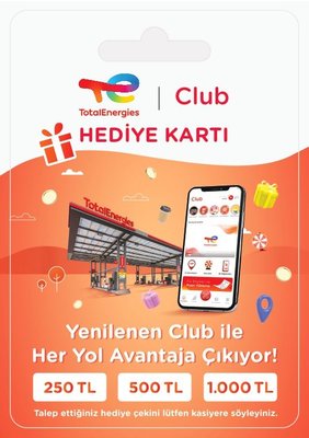 Total Akaryakıt Hediye Çeki 250 TL