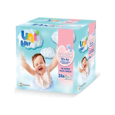 Uni Baby İlk Adım Islak Mendil 24x52 (1248 Yaprak)