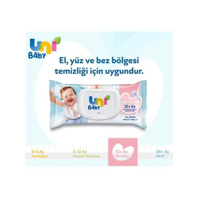 Uni Baby İlk Adım Islak Mendil 24x52 (1248 Yaprak)