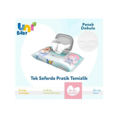 Uni Baby İlk Adım Islak Mendil 24x52 (1248 Yaprak)