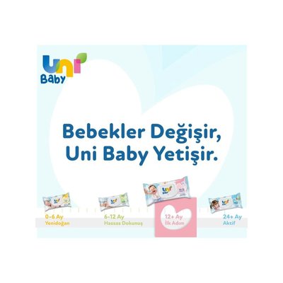 Uni Baby İlk Adım Islak Mendil 24x52 (1248 Yaprak)