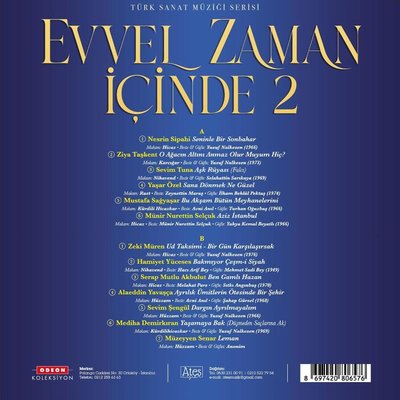 Çeşitli Sanatçılar Evvel Zaman İçinde Vol.2 Plak