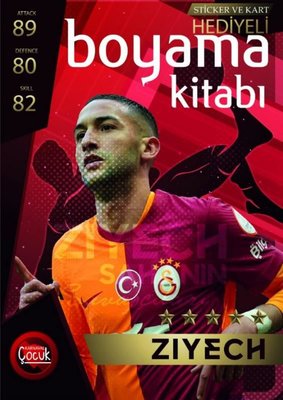 Ziyech - Boyama Kitabı - Sticker ve Kart Hediyeli