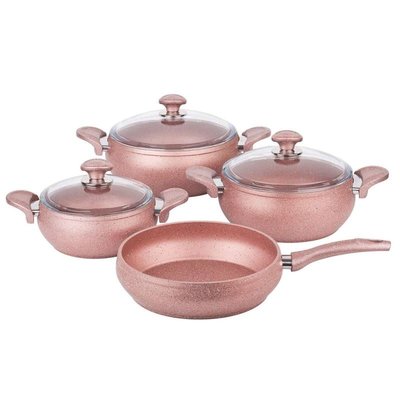 Özkent K-520 Rose Gold Granit Güveç 4 Lü Set