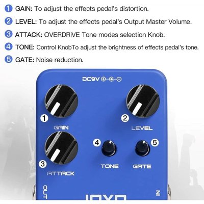 Joyo JF23 Argos Overdrive Pedalı