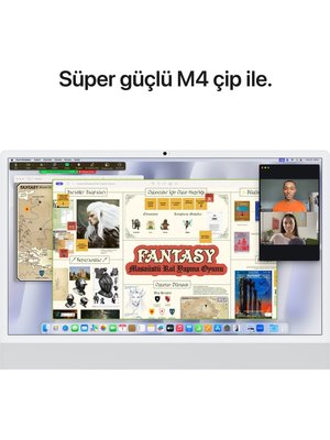 iMac M4 Gümüş MWUC3TU/A 16 GB 256 GB 24 4.5K All in One PC