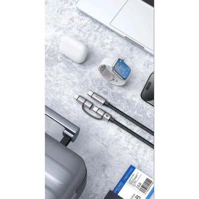 Mcdodo CA-0450 Lıghtnıng PD 36W Type-C 100W Destekli 2'si 1 Arada Şarj Kablosu - SİYAH