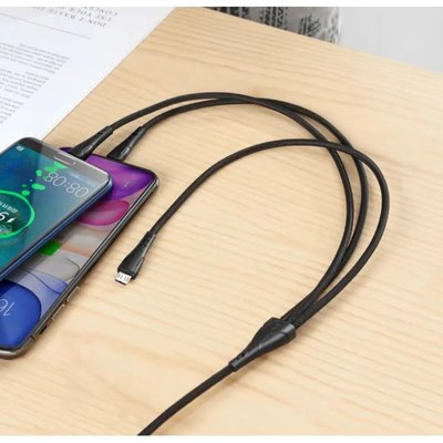 Mcdodo CA-6960 3 in 1 (Lighning-Micro-Type-C) Şarj Kablosu 3A 1.2 Metre