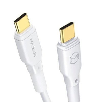 Mcdodo CA-8350 100W Type-C to Type-C Süper Hızlı Data-Şarj Kablosu 5A 1.2 m - Beyaz