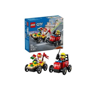 Lego City Pizza and Fire Truck Race Car Pack 60458