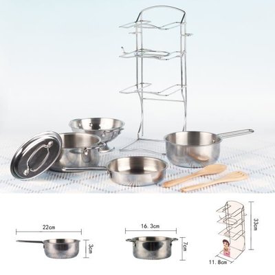 Vardem 8 Parca Raflı Celık Tencere Tava Setı