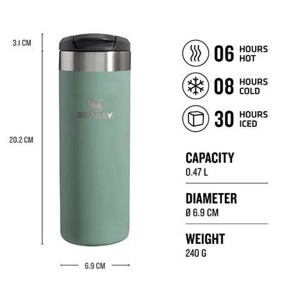 Stanley The AeroLight Transt Mug 47L/16o, Yeşil