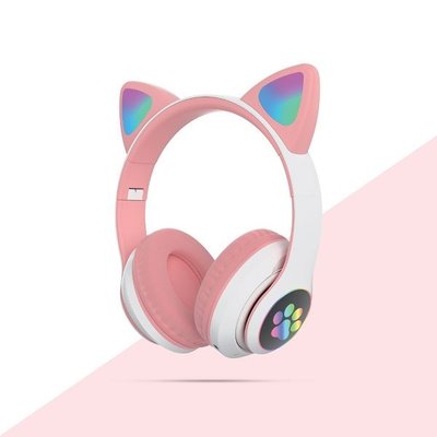 Soundme SM-61P Kedili Kulak Üstü Kulaklık Pembe