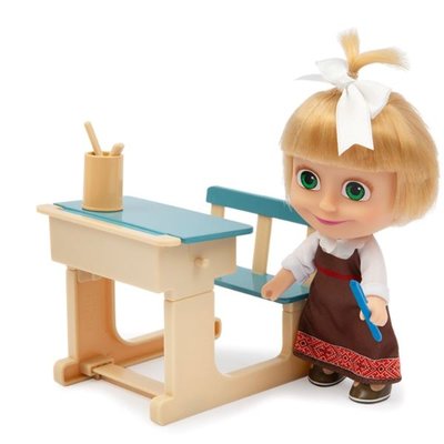 Masha&Koca Ayı 12Cm Bebek Okul Oyun Setı
