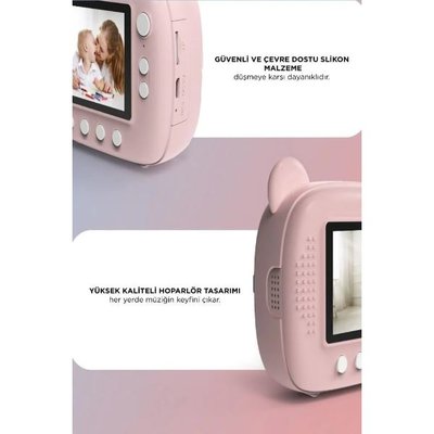Torima Cmr14 Baskılı Çocuk Fotoğraf Kamerası Pembe