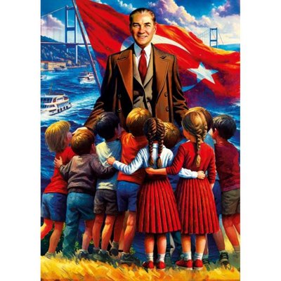 Ks Games Puzzle 300 Parça Ata ve Çocukları