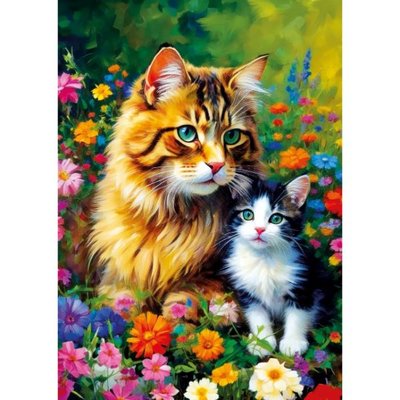 Ks Games Puzzle 300 Parça Cats Family