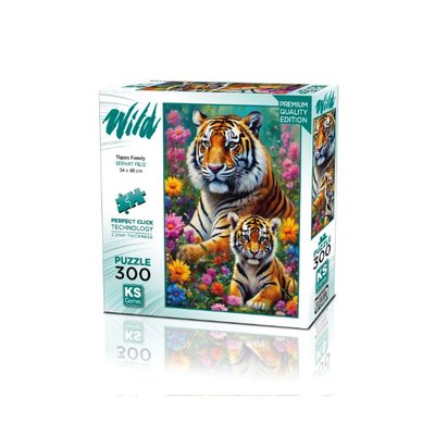 Ks Games Puzzle 300 Parça Tigers Family