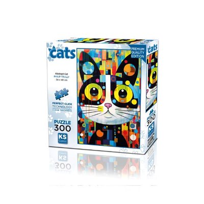 Ks Games Puzzle 300 Parça Abstract Cat