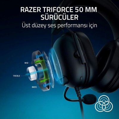 Razer Blackshark V2 X Kablolu Kulaklık PS5, Siyah