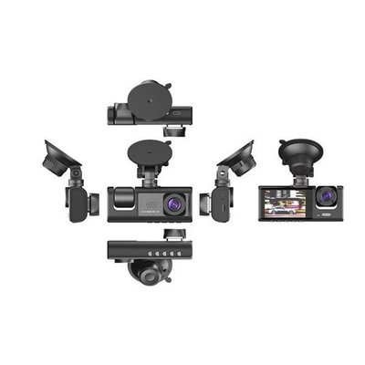 Torima Ta-01 Siyah 1080P Araç Içi 3 Kameralı LCD Ekranlı Gece Görüşlü G-Sensör Geri Görüş Kameralı Yol Kayıt Araç Kamerası