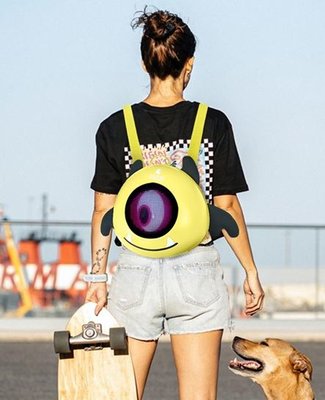 Prime Mini Eye Led Ekranlı Sırt Çantası Sarı