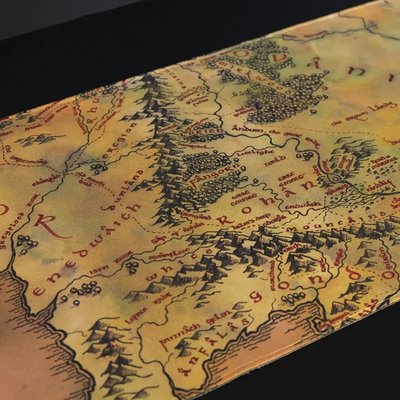Exvega Lord Of The Rings Middle Earth Map Mousepad Xxl