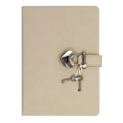 Victoria's Journals Hush Kilitli Defter 160 Yaprak Çizgili, Krem